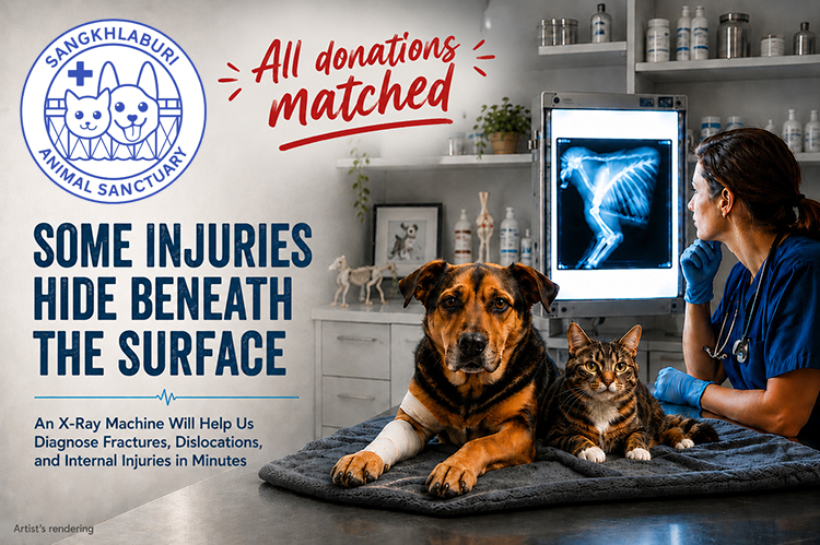 Four hours vs. just five minutes to diagnose and treat a dog or cat’s injury. A portable x-ray machine will enable us to act FAST to free their pain